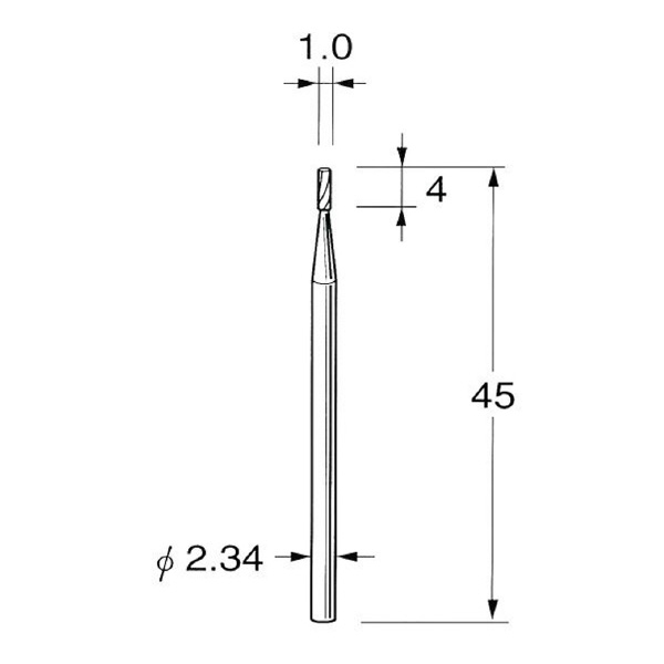 日本精密機械工作（株） 精密加工用超硬カッター ストレート K 精密加工用超硬カッター　ストレート K1210