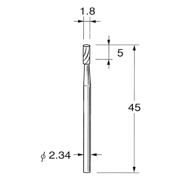 日本精密機械工作（株） 精密加工用超硬カッター ストレート K 精密加工用超硬カッター　ストレート K1218