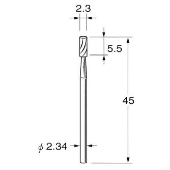 日本精密機械工作（株） 精密加工用超硬カッター ストレート K 精密加工用超硬カッター　ストレート K1223