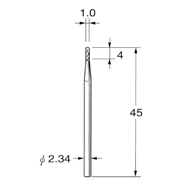 日本精密機械工作（株） 精密加工用超硬カッター ストレート K 精密加工用超硬カッター　ストレート K1310