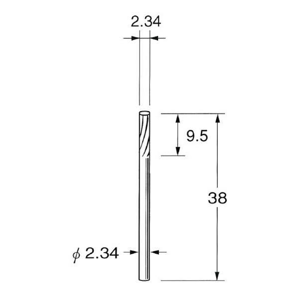 日本精密機械工作（株） 精密加工用超硬カッター スパイラルカット K 精密加工用超硬カッター　スパイラルカット K1631