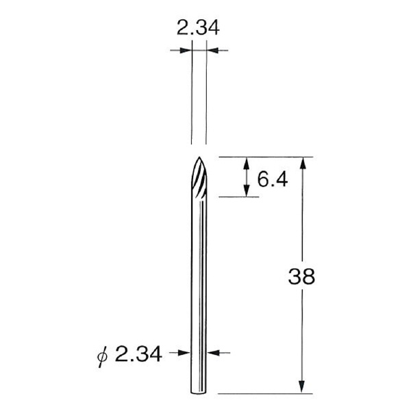 日本精密機械工作（株） 精密加工用超硬カッター スパイラルカット K 精密加工用超硬カッター　スパイラルカット K1661