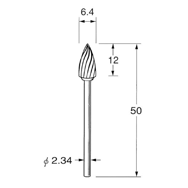 日本精密機械工作（株） 精密加工用超硬カッター スパイラルカット K 精密加工用超硬カッター　スパイラルカット K1751
