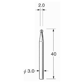 日本精密機械工作（株） 超硬カッター クロスカット 軸径φ3 K 超硬カッター　クロスカット K3021