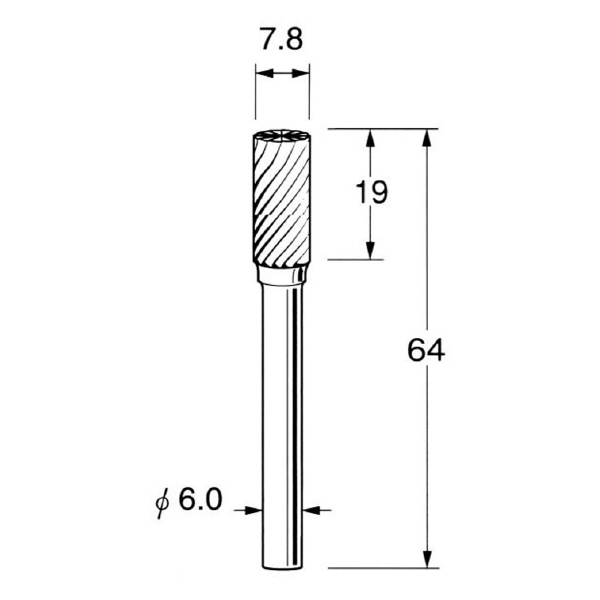 日本精密機械工作（株） 超硬カッター スパイラルカット エンドカット付 K 超硬カッター　スパイラルカット K6133