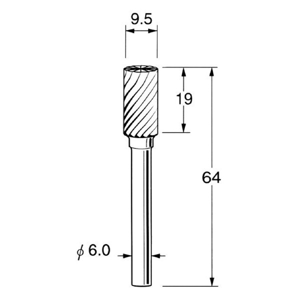 日本精密機械工作（株） 超硬カッター スパイラルカット エンドカット付 K 超硬カッター　スパイラルカット K6134
