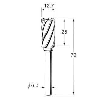 日本精密機械工作（株） 軽合金用超硬カッター スパイラルカット K 軽合金用超硬カッター　スパイラルカット K7624