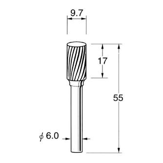 日本精密機械工作（株） 難削材加工用超硬カッター スパイラルカット K 難削材加工用超硬カッター　スパイラル K8621