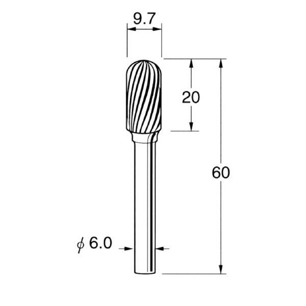 日本精密機械工作（株） 難削材加工用超硬カッター スパイラルカット K 難削材加工用超硬カッター　スパイラル K8631