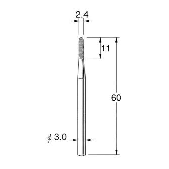 日本精密機械工作（株） ロングシャンク超硬カッター クロスカット 軸径φ3 K ロングシャンク超硬カッター　クロスカット K9331