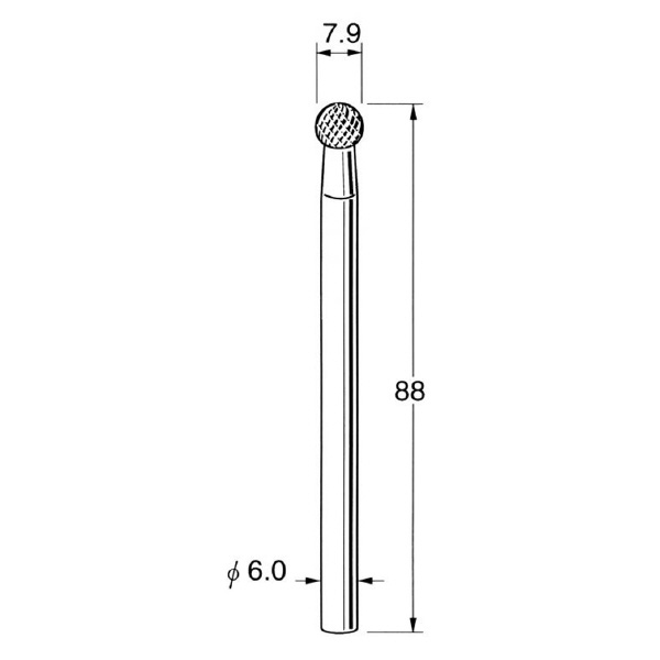 日本精密機械工作（株） ロングシャンク超硬カッター クロスカット 軸径φ6 K ロングシャンク超硬カッター　クロスカット K9611