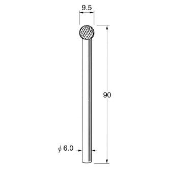 日本精密機械工作（株） ロングシャンク超硬カッター クロスカット 軸径φ6 K ロングシャンク超硬カッター　クロスカット K9612