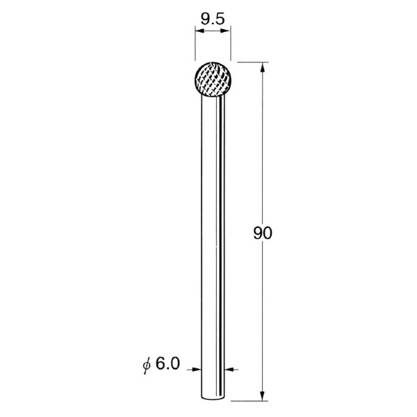 日本精密機械工作（株） ロングシャンク超硬カッター クロスカット 軸径φ6 K ロングシャンク超硬カッター　クロスカット K9612