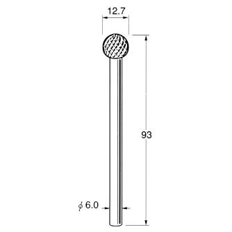 日本精密機械工作（株） ロングシャンク超硬カッター クロスカット 軸径φ6 K ロングシャンク超硬カッター　クロスカット K9613