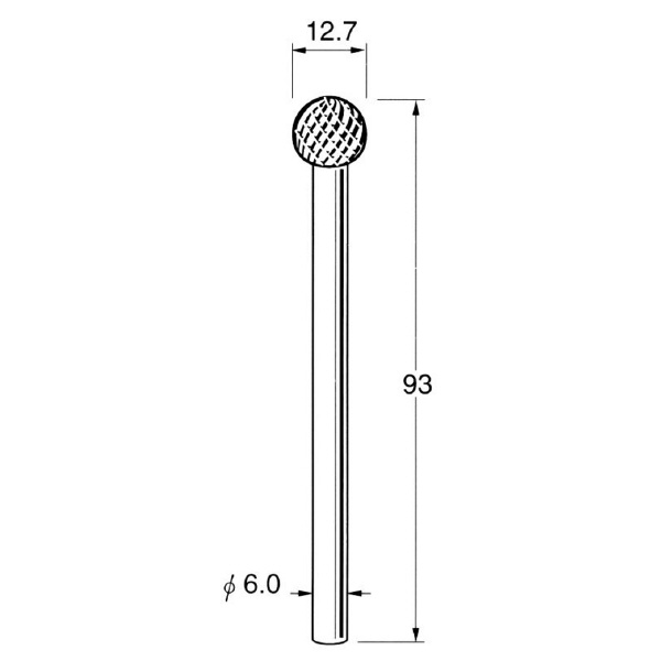 日本精密機械工作（株） ロングシャンク超硬カッター クロスカット 軸径φ6 K ロングシャンク超硬カッター　クロスカット K9613