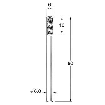 日本精密機械工作（株） ロングシャンク超硬カッター クロスカット エンドカット付 軸径φ6 K ロングシャンク超硬カッター　クロスカット K9621