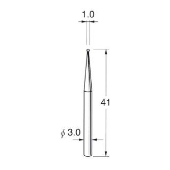 日本精密機械工作（株） 軸付電着ボラゾン砥石 軸径φ3 N 軸付電着ボラゾン砥石 N1010