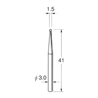 日本精密機械工作（株） 軸付電着ボラゾン砥石 軸径φ3 N 軸付電着ボラゾン砥石 N1015