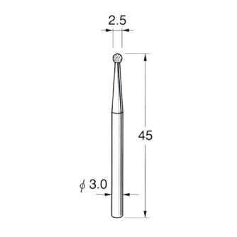 日本精密機械工作（株） 軸付電着ボラゾン砥石 軸径φ3 N 軸付電着ボラゾン砥石 N1025