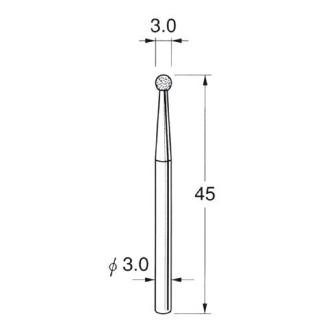 日本精密機械工作（株） 軸付電着ボラゾン砥石 軸径φ3 N 軸付電着ボラゾン砥石 N1030