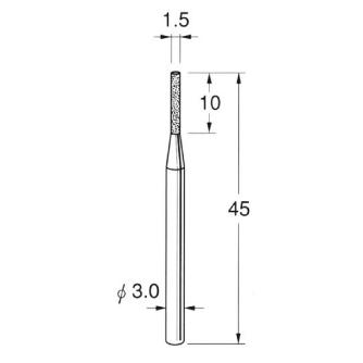 日本精密機械工作（株） 軸付電着ボラゾン砥石 軸径φ3 N 軸付電着ボラゾン砥石 N1115