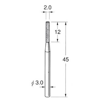 日本精密機械工作（株） 軸付電着ボラゾン砥石 軸径φ3 N 軸付電着ボラゾン砥石 N1120