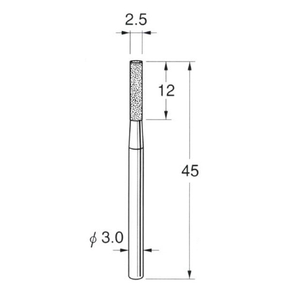 日本精密機械工作（株） 軸付電着ボラゾン砥石 軸径φ3 N 軸付電着ボラゾン砥石 N1125