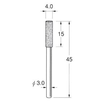 日本精密機械工作（株） 軸付電着ボラゾン砥石 軸径φ3 N 軸付電着ボラゾン砥石 N1140