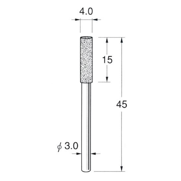 日本精密機械工作（株） 軸付電着ボラゾン砥石 軸径φ3 N 軸付電着ボラゾン砥石 N1140