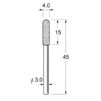 日本精密機械工作（株） 軸付電着ボラゾン砥石 軸径φ3 N 軸付電着ボラゾン砥石 N1240