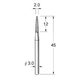 日本精密機械工作（株） 軸付電着ボラゾン砥石 軸径φ3 N 軸付電着ボラゾン砥石 N1320