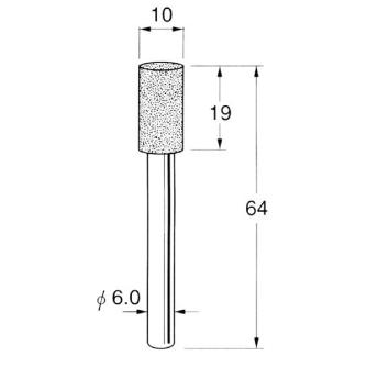 日本精密機械工作（株） 軸付電着ボラゾン砥石 軸径φ6 N 軸付電着ボラゾン砥石 N2110