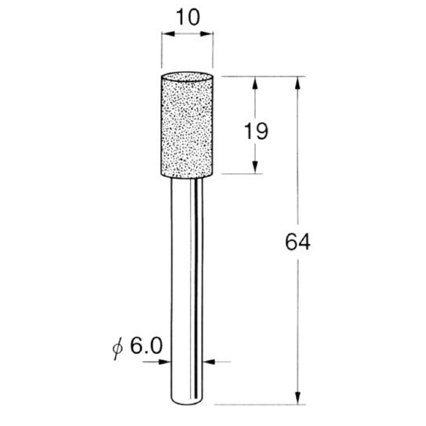 日本精密機械工作（株） 軸付電着ボラゾン砥石 軸径φ6 N 軸付電着ボラゾン砥石 N2110