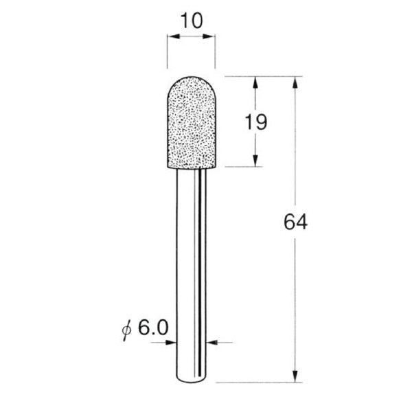 日本精密機械工作（株） 軸付電着ボラゾン砥石 軸径φ6 N 軸付電着ボラゾン砥石 N2210