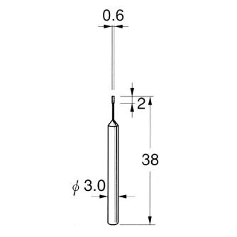 日本精密機械工作（株） 機械研削用軸付電着ボラゾン砥石 軸径φ3 N 機械研削用軸付電着ボラゾン砥石 N5306