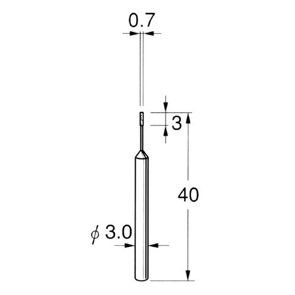 日本精密機械工作（株） 機械研削用軸付電着ボラゾン砥石 軸径φ3 N 機械研削用軸付電着ボラゾン砥石 N5307