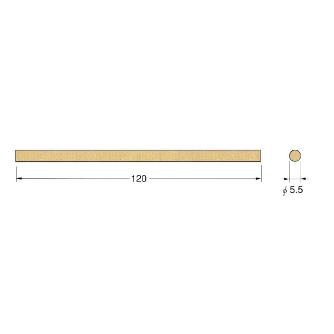 日本精密機械工作（株） ラップ棒(柳) P ラップ棒（柳）　５本 P6001