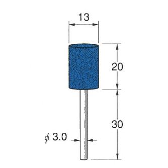 日本精密機械工作（株） 軸付セラミックゴム砥石(金属研磨用) 軸径φ3 R 軸付セラミックゴム砥石　金属研磨用１０本 R2151