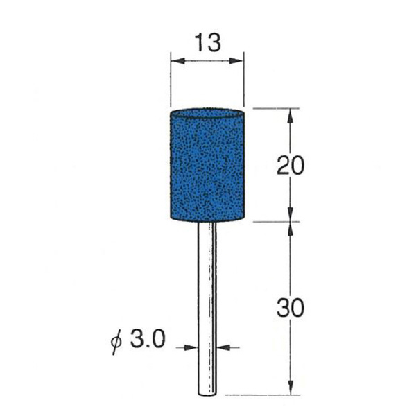 日本精密機械工作（株） 軸付セラミックゴム砥石(金属研磨用) 軸径φ3 R 軸付セラミックゴム砥石　金属研磨用１０本 R2151