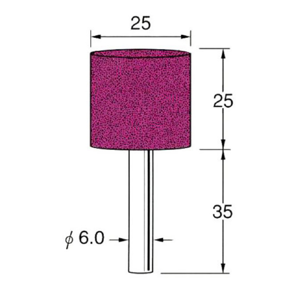 日本精密機械工作（株） 軸付セラミックゴム砥石(金属研磨用) 軸径φ6 R 軸付セラミックゴム砥石　金属研磨用　５本 R2181