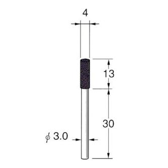 日本精密機械工作（株） 軸付セラミックゴム砥石(非金属用) R 軸付セラミックゴム砥石　非金属用　１０本 R2213