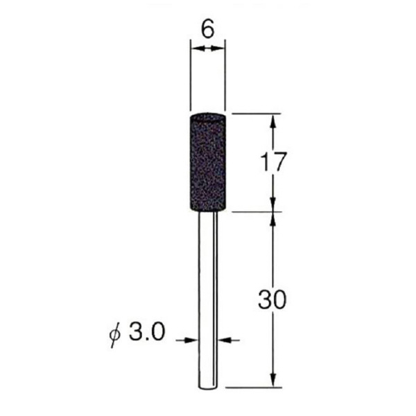 日本精密機械工作（株） 軸付セラミックゴム砥石(非金属用) R 軸付セラミックゴム砥石　非金属用　１０本 R2226
