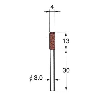 日本精密機械工作（株） 軸付ラビン砥石(一般用) 軸径φ3 R 軸付ラビン砥石　一般用　１０本 R4311