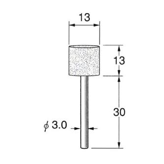 日本精密機械工作（株） 軸付弾性砥石(PVA砥石) 軸径φ3 R 軸付弾性砥石（ＰＶＡ砥石）　１０本 R7343