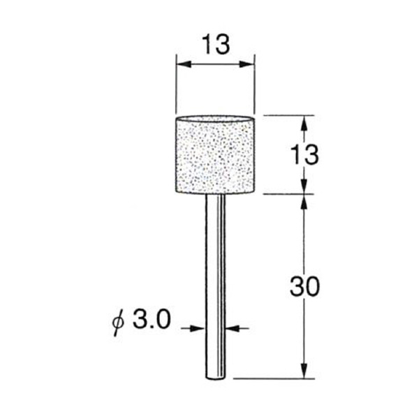 日本精密機械工作（株） 軸付弾性砥石(PVA砥石) 軸径φ3 R 軸付弾性砥石（ＰＶＡ砥石）　１０本 R7343