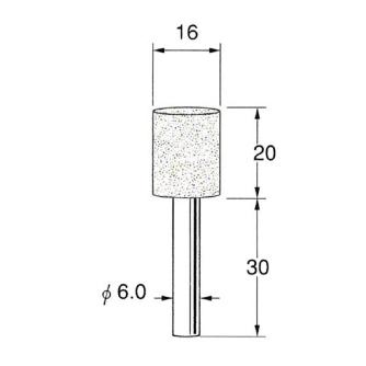 日本精密機械工作（株） 軸付弾性砥石(PVA砥石) 軸径φ6 R 軸付弾性砥石（ＰＶＡ砥石）　５本 R7612