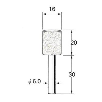 日本精密機械工作（株） 軸付弾性砥石(PVA砥石) 軸径φ6 R 軸付弾性砥石（ＰＶＡ砥石）　５本 R7613