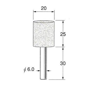 日本精密機械工作（株） 軸付弾性砥石(PVA砥石) 軸径φ6 R 軸付弾性砥石（ＰＶＡ砥石）　５本 R7622