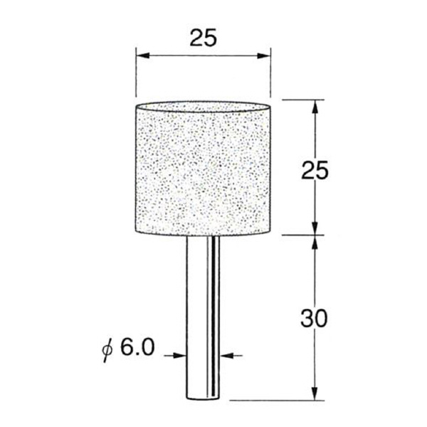 日本精密機械工作（株） 軸付弾性砥石(PVA砥石) 軸径φ6 R 軸付弾性砥石（ＰＶＡ砥石）　５本 R7631