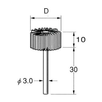 日本精密機械工作（株） フラップサンダー 軸径φ3 S フラップサンダー　３本 S1306